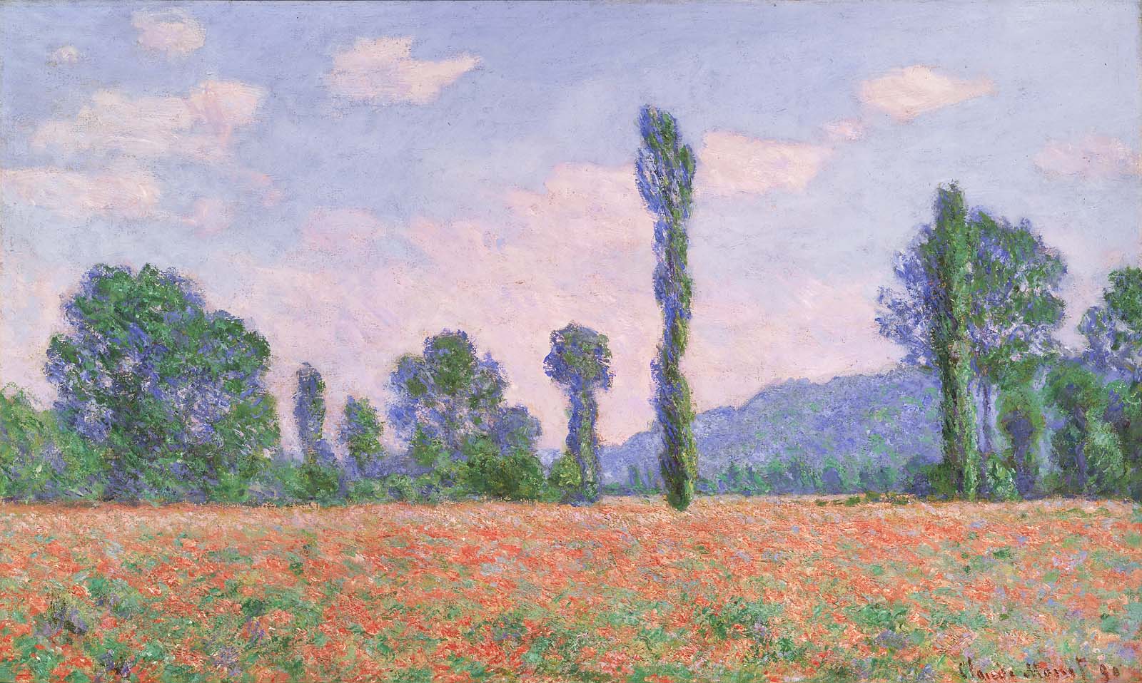 Poppy Field in Giverny 1890